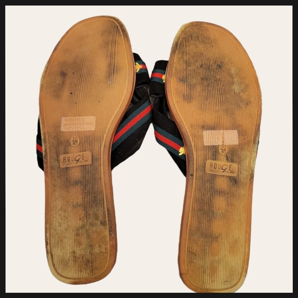 Rouge Helium Hunyb Knot Striped Sandals 10 - Picture 6 of 6